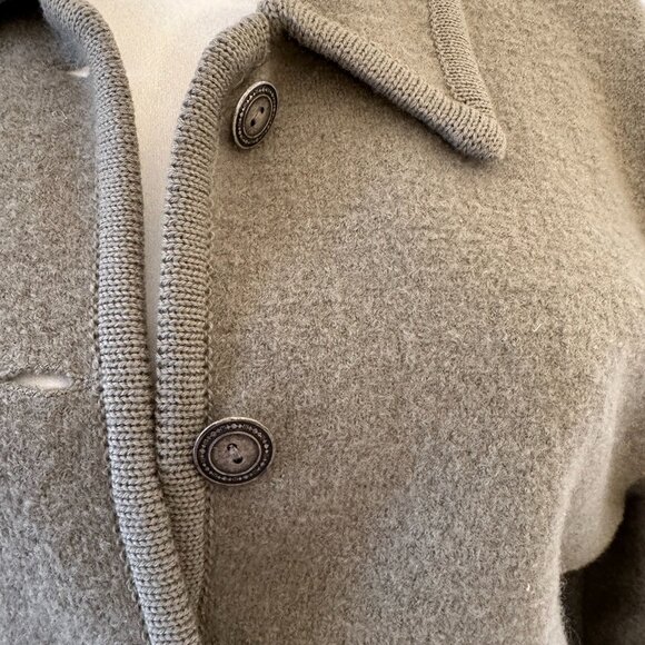 100% Wool Talbots Chore Jacket Style Sweater Jacket - Picture 2 of 6